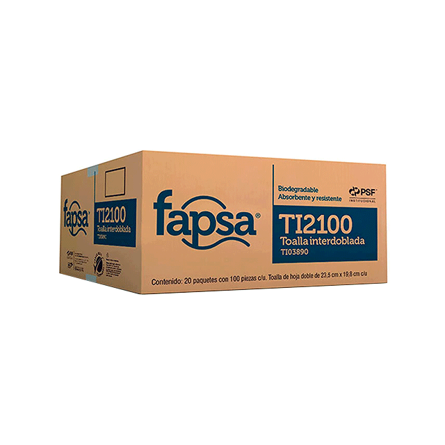 Toalla interdoblada Fapsa 20 paquetes con 100 c/u