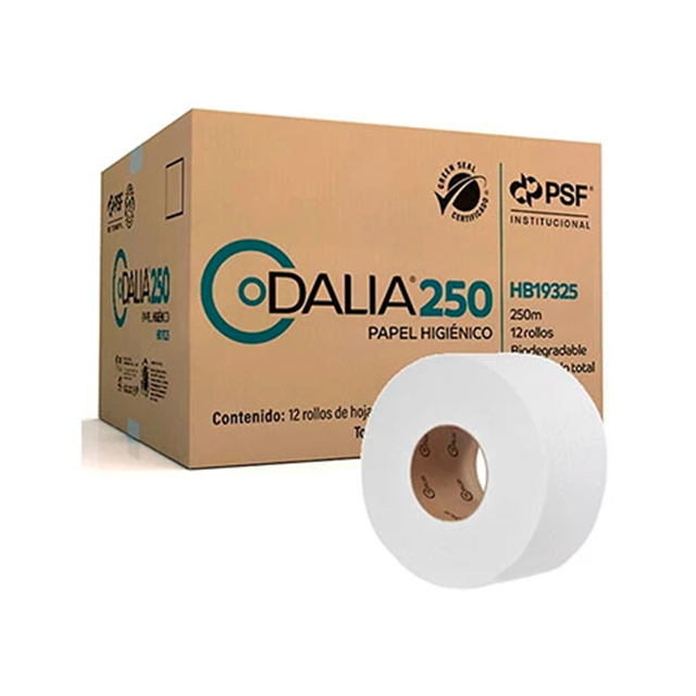 Papel Higiénico de 250m Dalia (caja con 12 rollos)