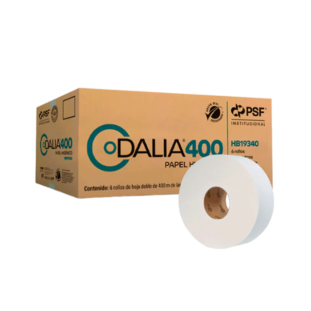 Papel Higiénico de 400m Dalia (caja con 6 rollos)