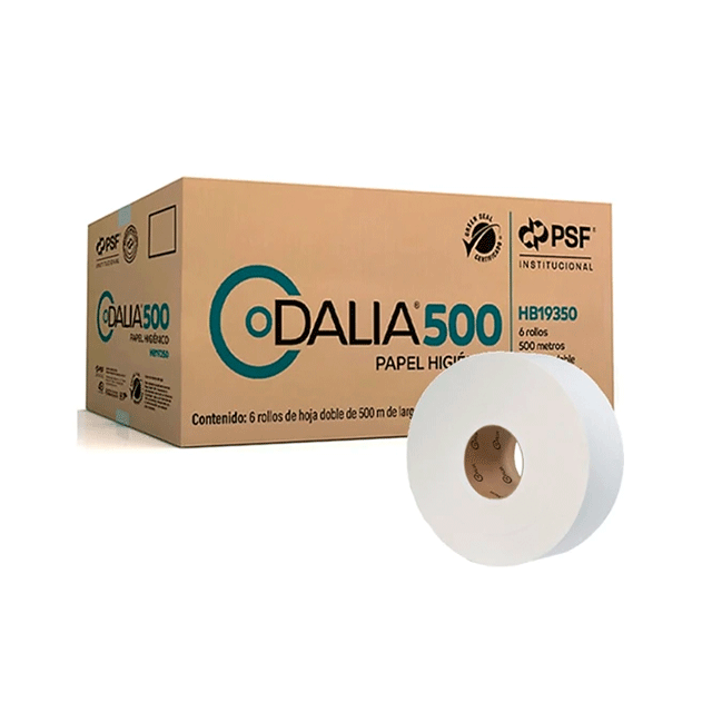 Papel Higiénico de 500m Dalia (caja con 6 rollos)