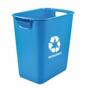 Bote para basura rectangular jumbo de 26 lt con impresión sin tapa Sablón