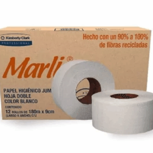 Papel higiénico Marli Jr 12 rollos de 180 mts