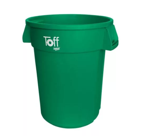 Bote de basura Toff de 120 Lts sin tapa