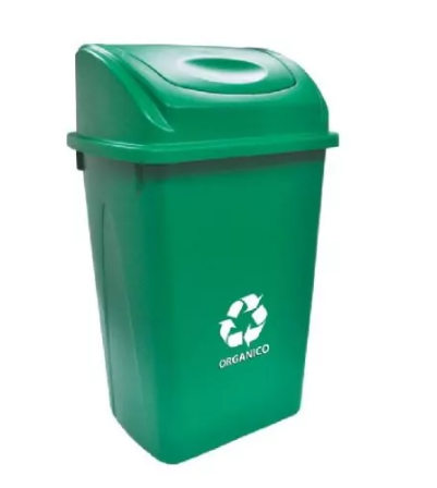 Bote para basura con balancín frontal de 65 lt con impresión Sablón
