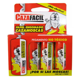Tubo Trampa Atrapamoscas Adhesiva 1 Cajita c/ 4 Tubos
