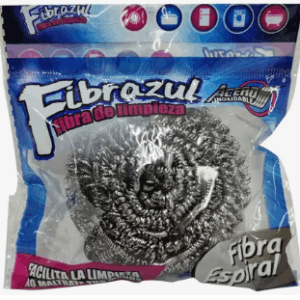 Fibra espiral de acero inoxidable fibrazul paquete de 12 pzs