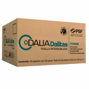 Toalla interdoblada Dalitas 20 paquetes de 100 pzs